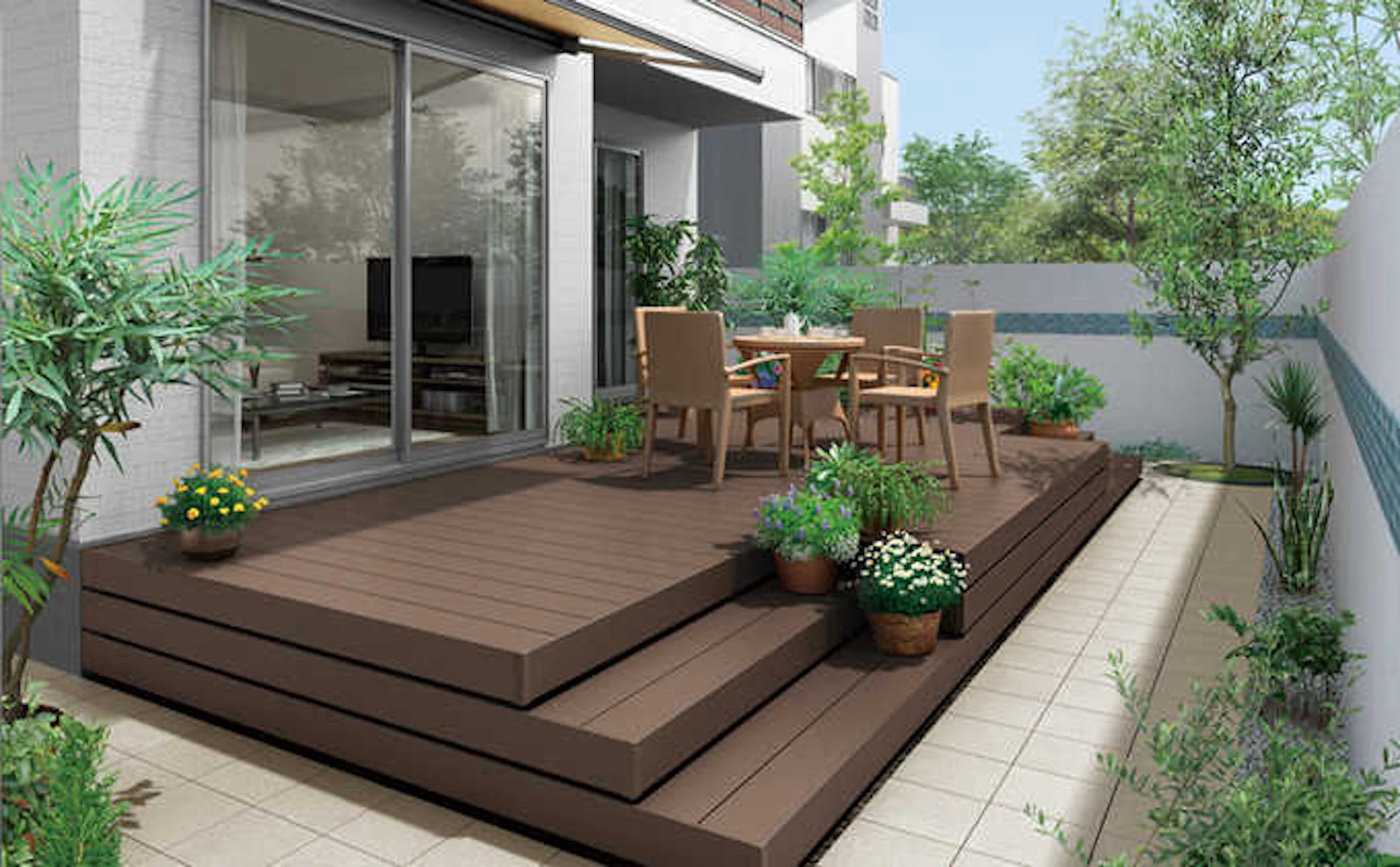 樹脂・人工木のウッドデッキの魅力って?天然木との違いを比較!