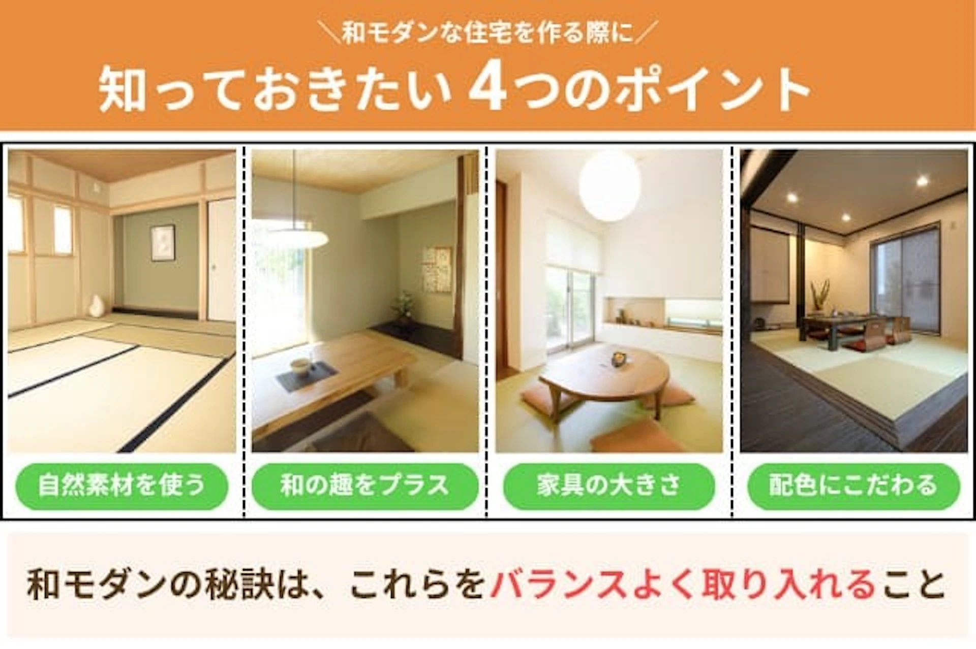 和モダンのリビングを作るコツ