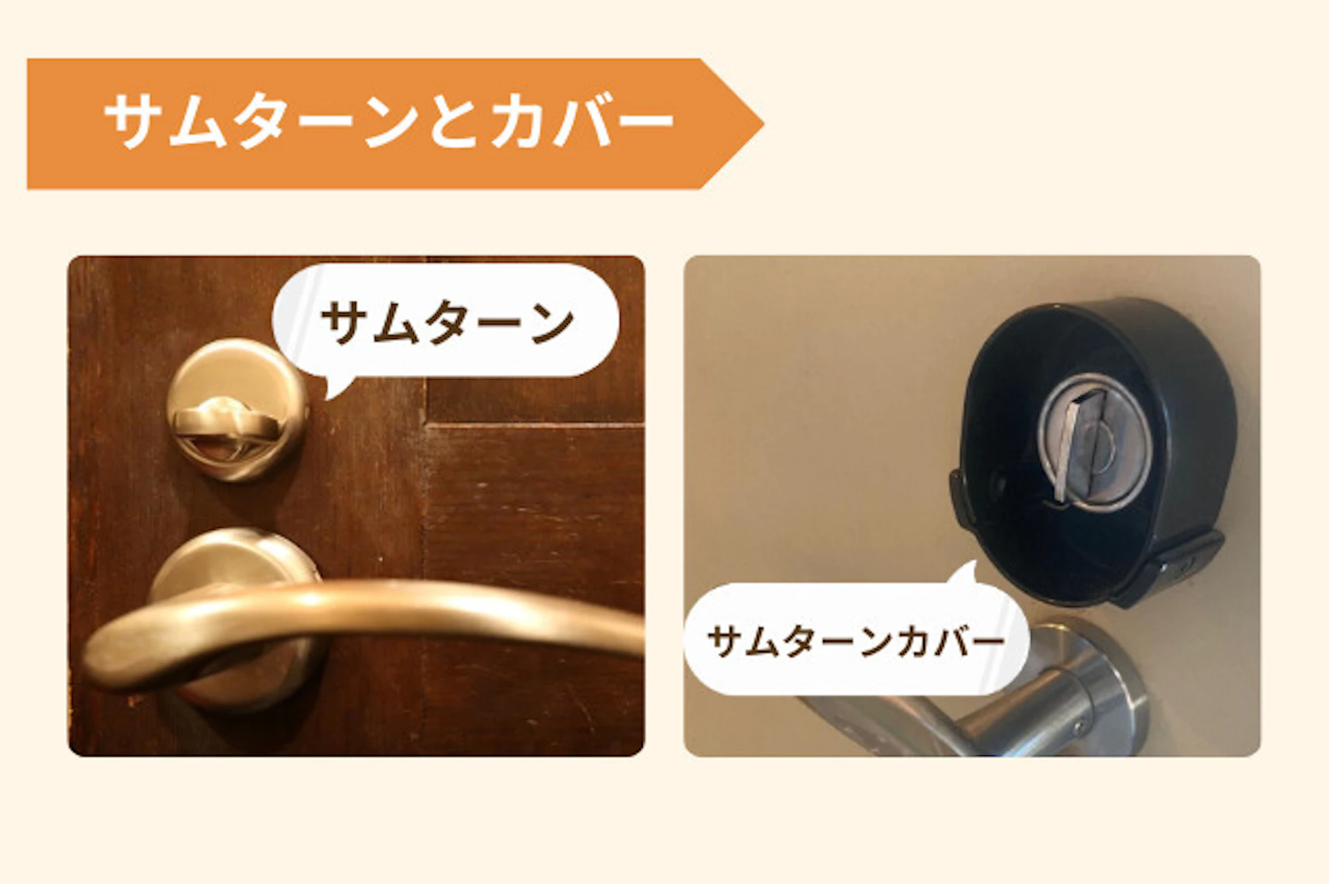 1. サムターンカバーで簡単に防犯対策