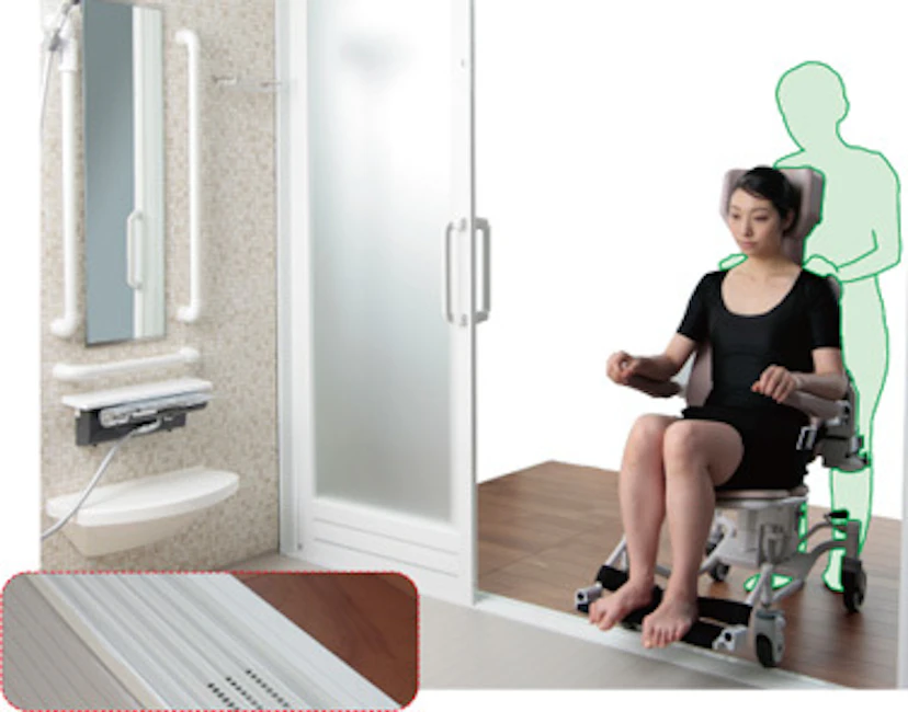 車椅子でも入れるよう、出入り口の段差をスッキリ解消