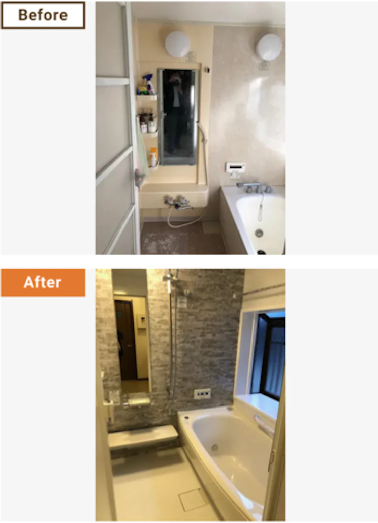 乾きやすく、柔らかい床のユニットバスへ