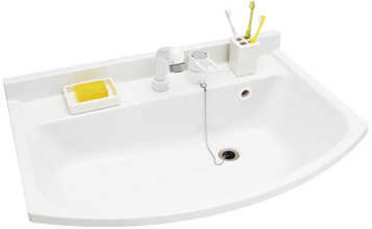 丈夫で幅広の洗面ボウル