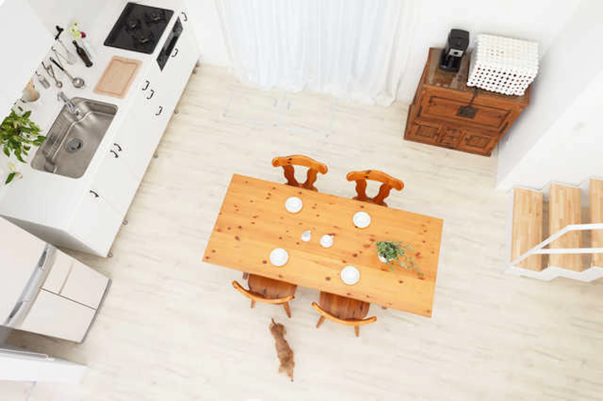 四角テーブルのサイズの目安