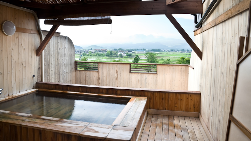 private onsen at ryokan