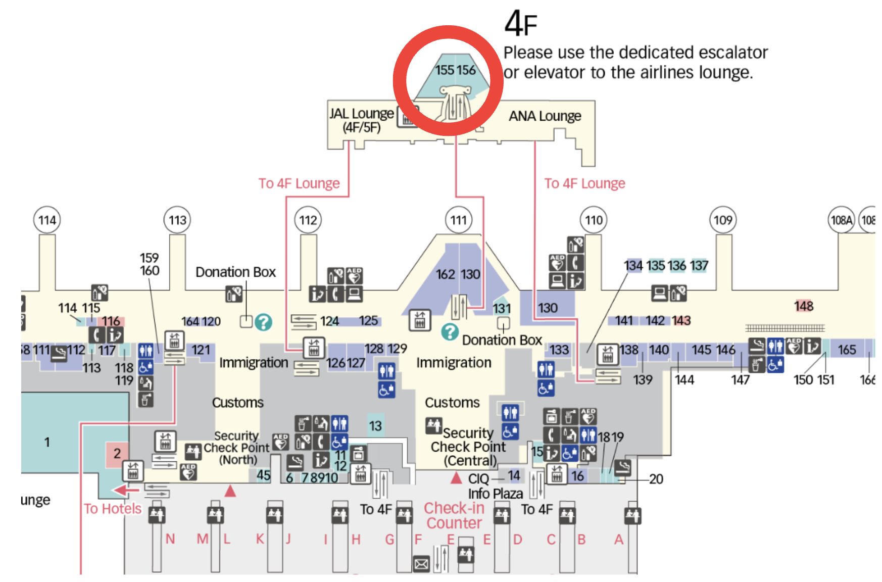 Location Map of TIAT Lounge at Haneda Airport