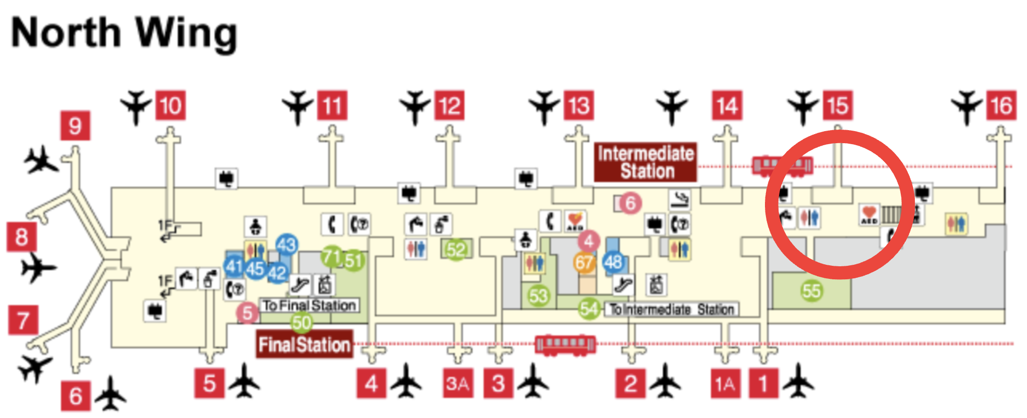 Location Map of ANA lounge at Kansai International Airport