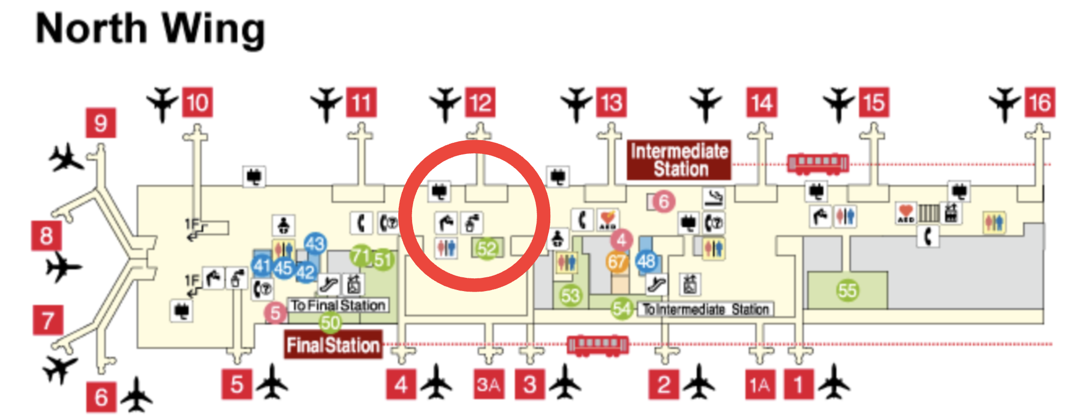 Location Map of Lounge Rokko at Kansai International Airport