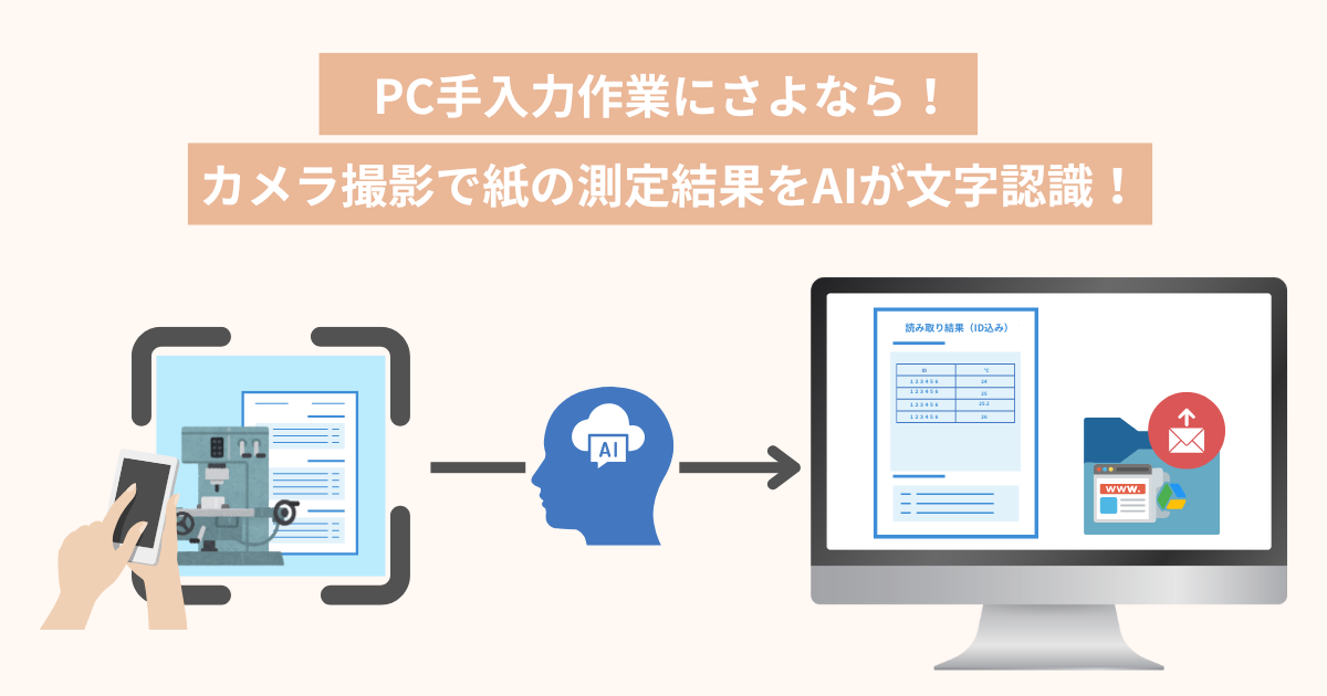 PC手入力作業にさよなら！カメラ撮影で紙の測定結果をAIが文字認識！