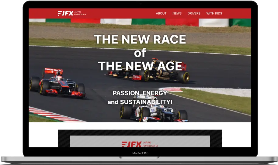 架空サイト「Japan Formula X」のスクリーンショット