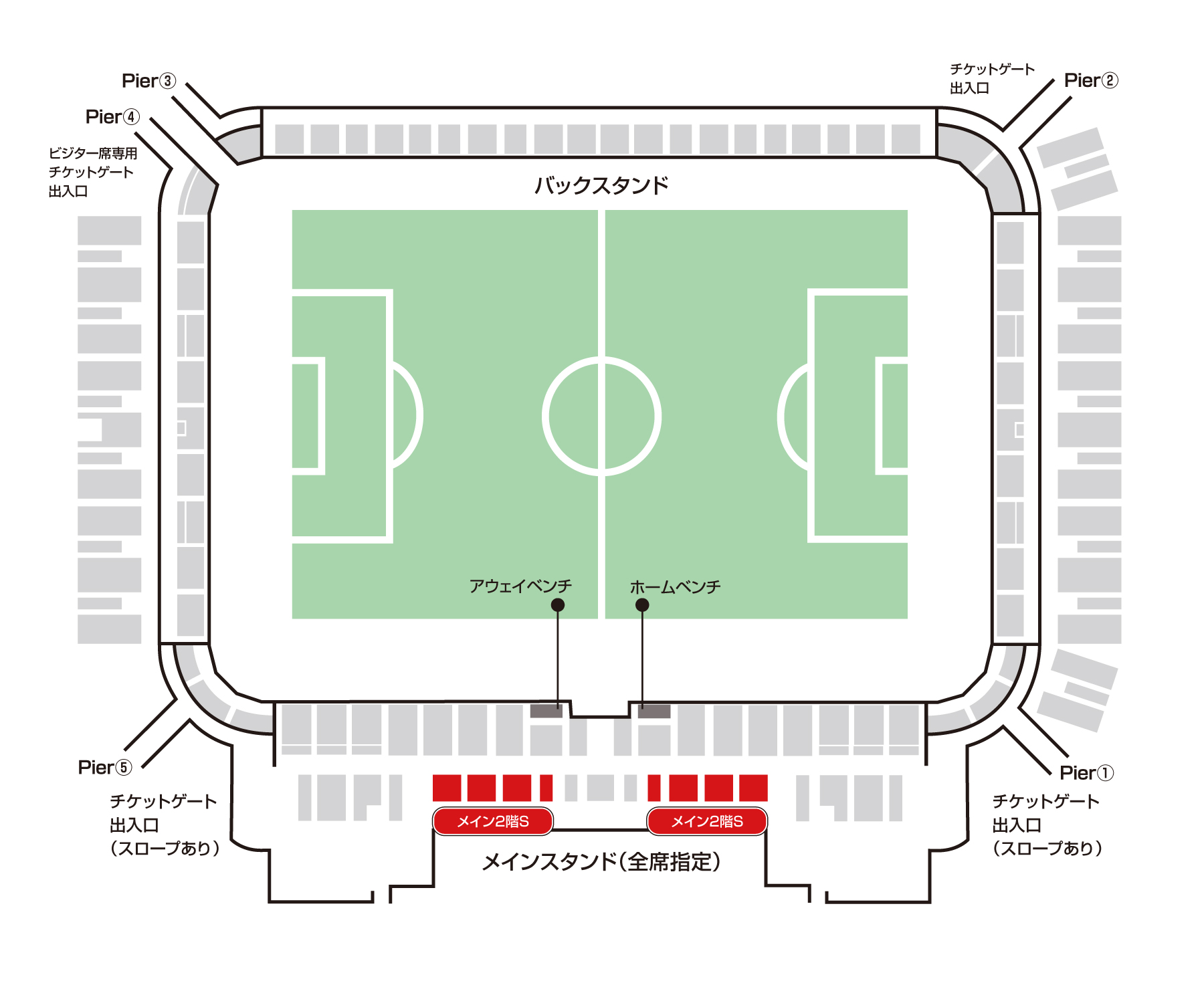 メイン2階S 座席図