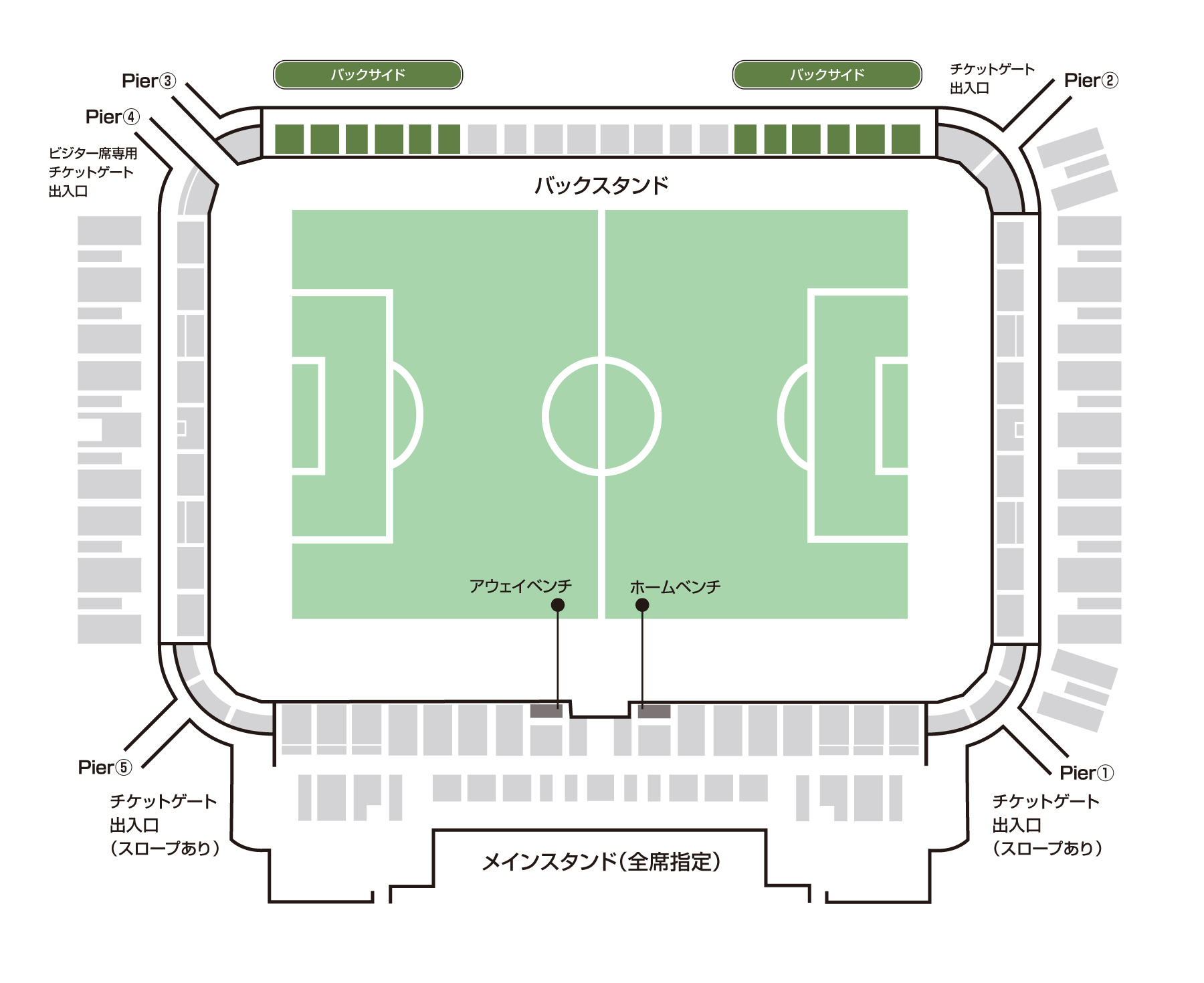 バックサイド 座席図
