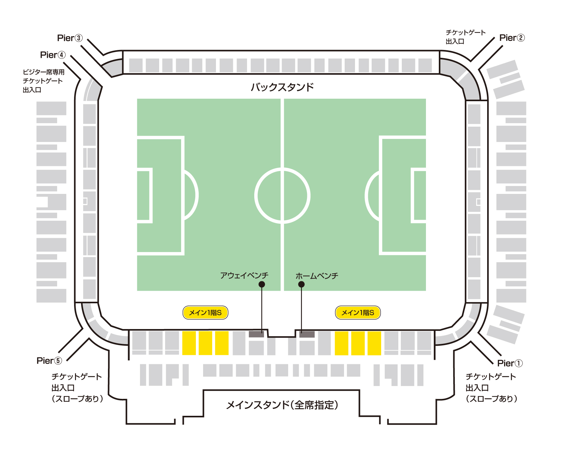 メイン1階S 座席図