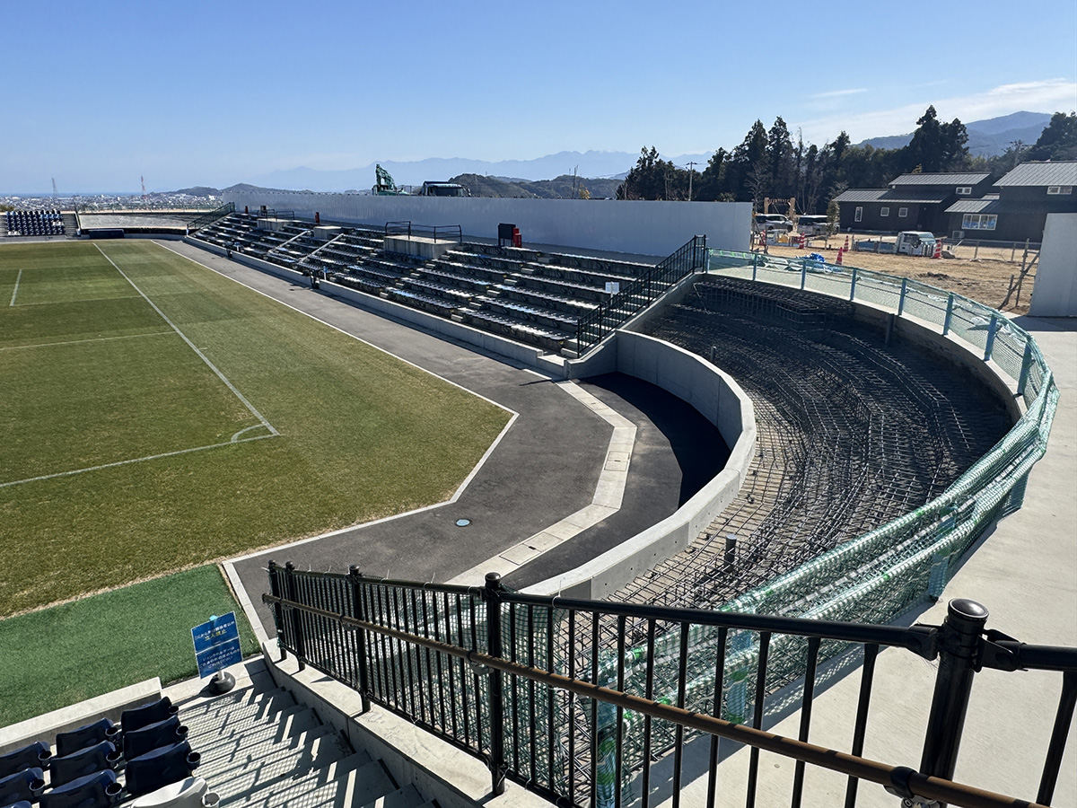 アシックス里山スタジアム増席後のイメージ図公開および工事進捗のご