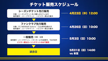 チケット発売開始のお知らせ（5月31日 プレーオフラウンド）｜ニュース
