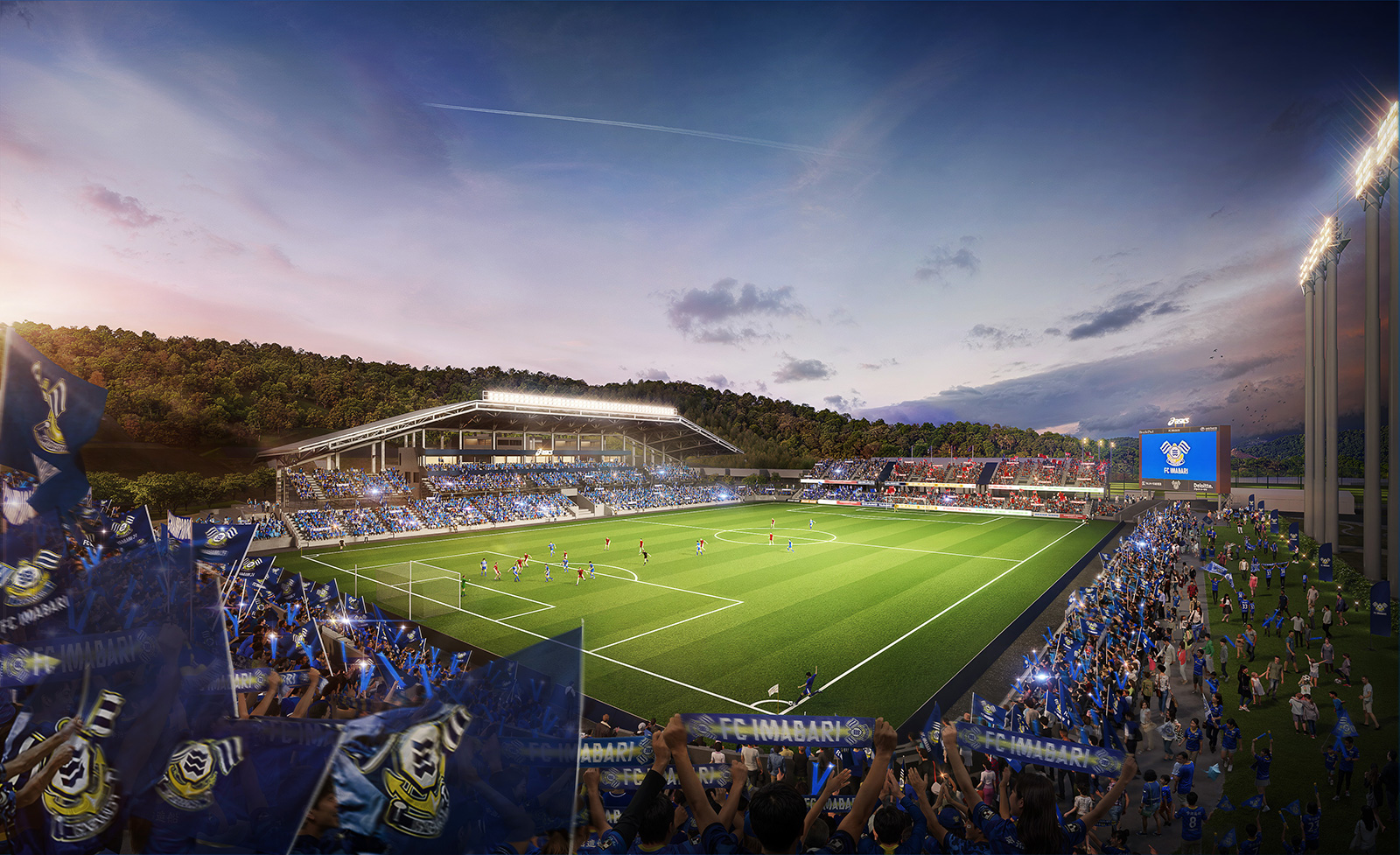 石山＠ページ アシックス里山スタジアム増席後のイメージ図公開および工事進捗のご