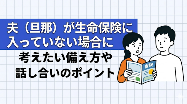 夫（旦那）が生命保険に入っていない場合に考えたい備え方や話し合いのポイント