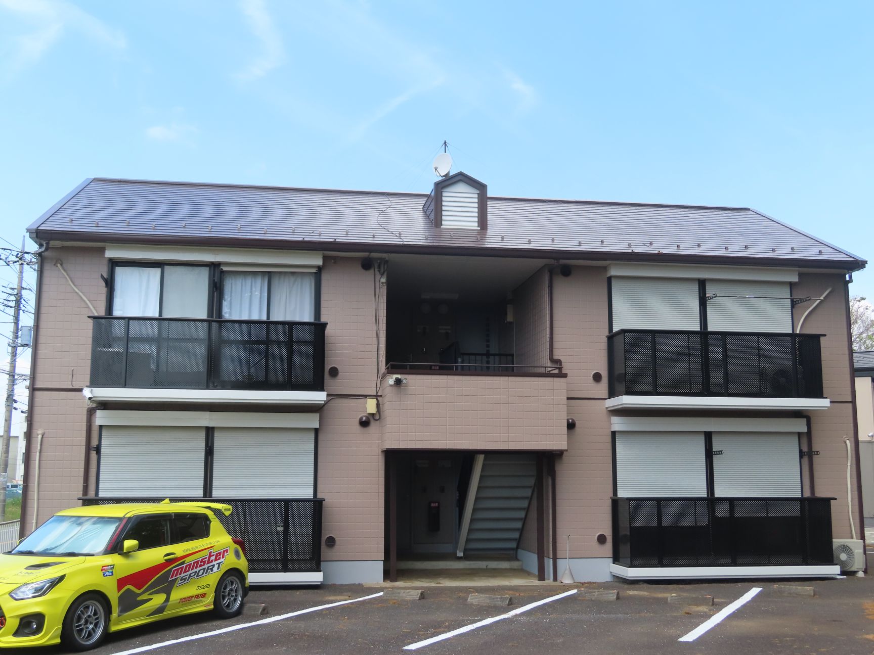 阿見町　アパートの屋根・外壁塗装