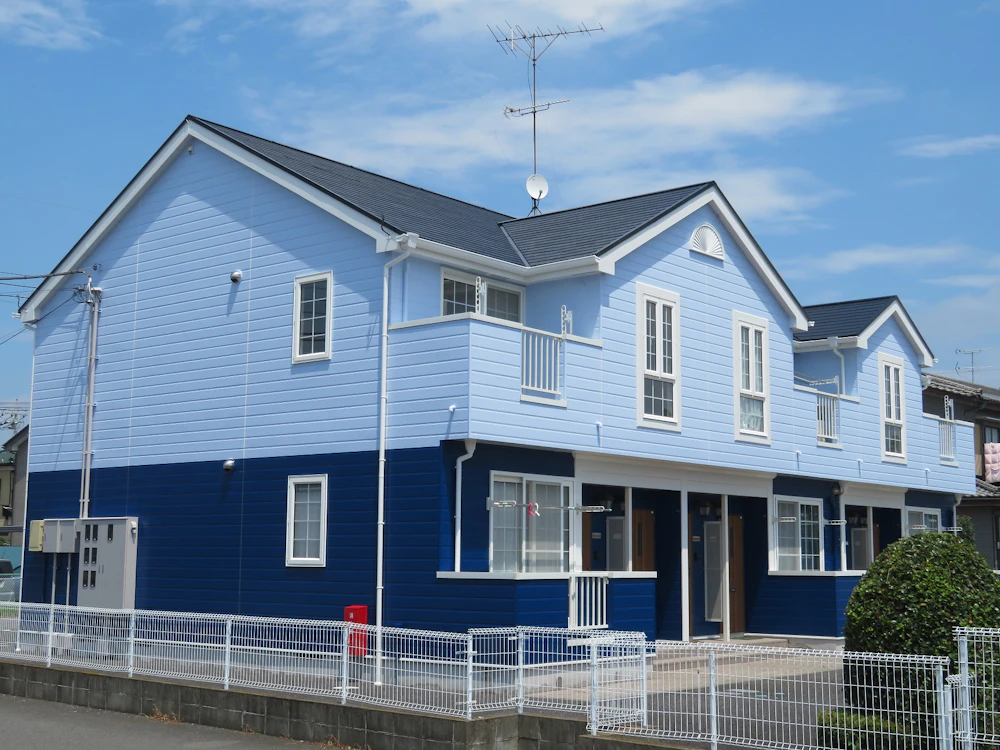 猿島郡境町 アパートの屋根・外壁塗装 施工後