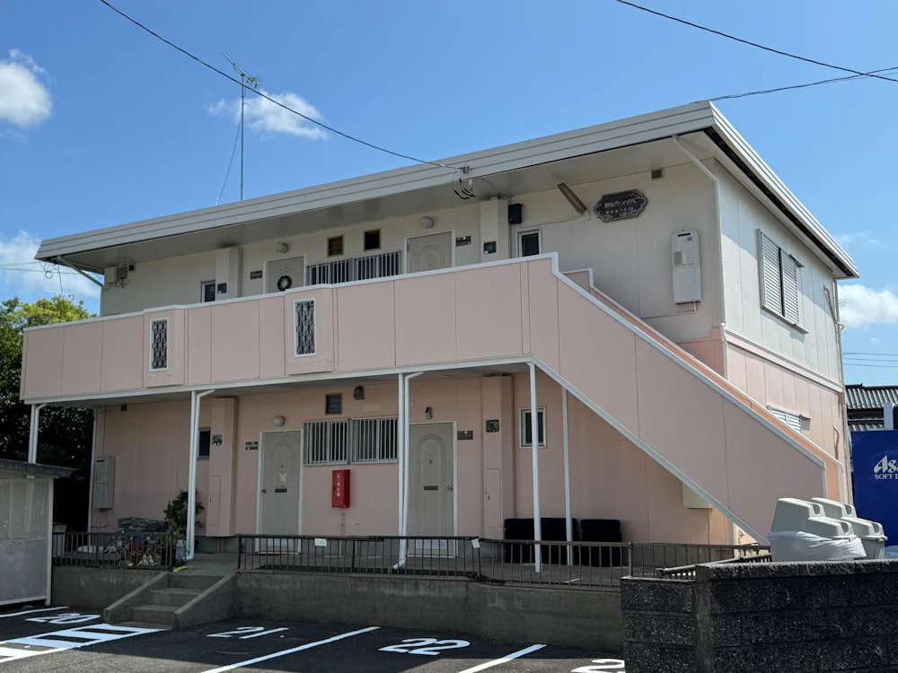 石岡市　アパートの屋根・外壁塗装 施工後