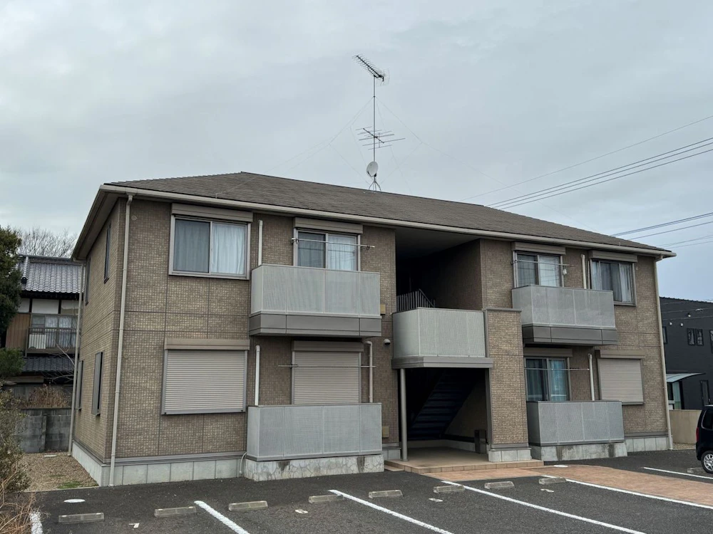 土浦市 アパートの外壁塗装（フッ素クリヤー塗装） 施工前