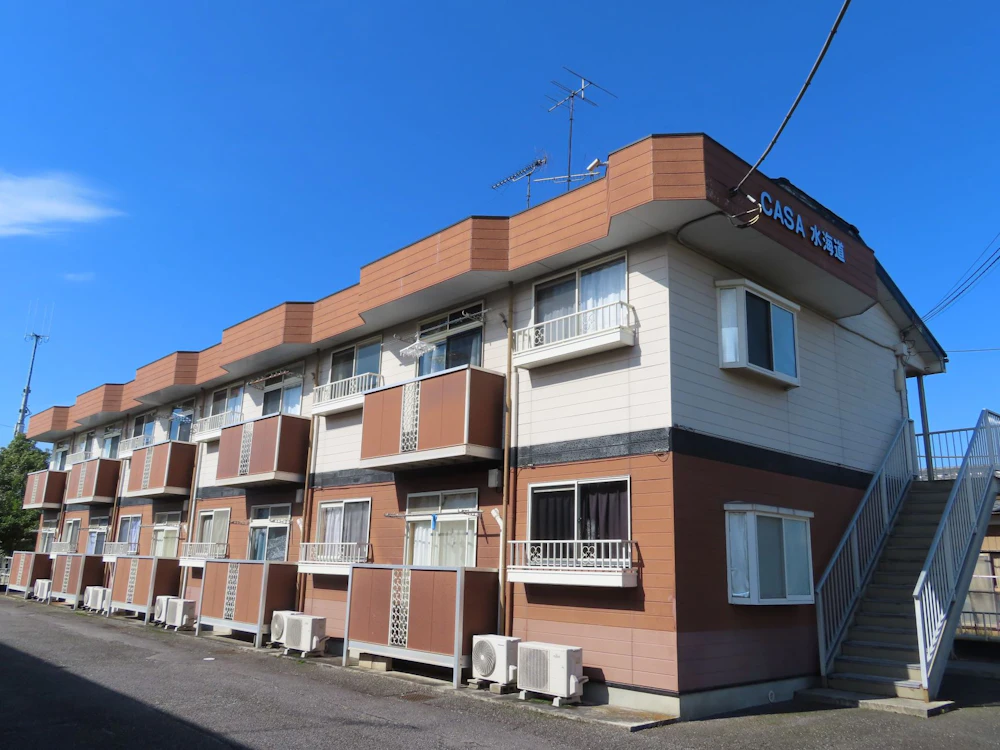 常総市 アパートの屋根・外壁塗装 施工前