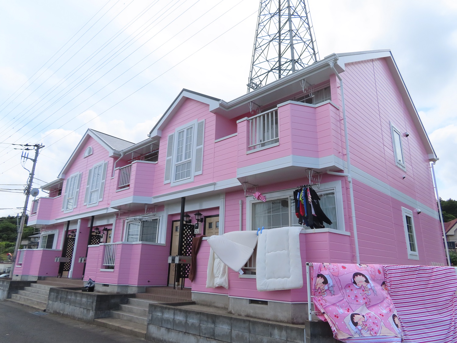 日立市 大東建託のアパートの屋根・外壁塗装・一部サイデイング交換
