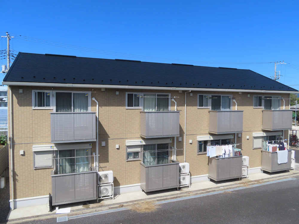 つくば市 大和ハウスのアパートの屋根・外壁クリア塗装 施工後