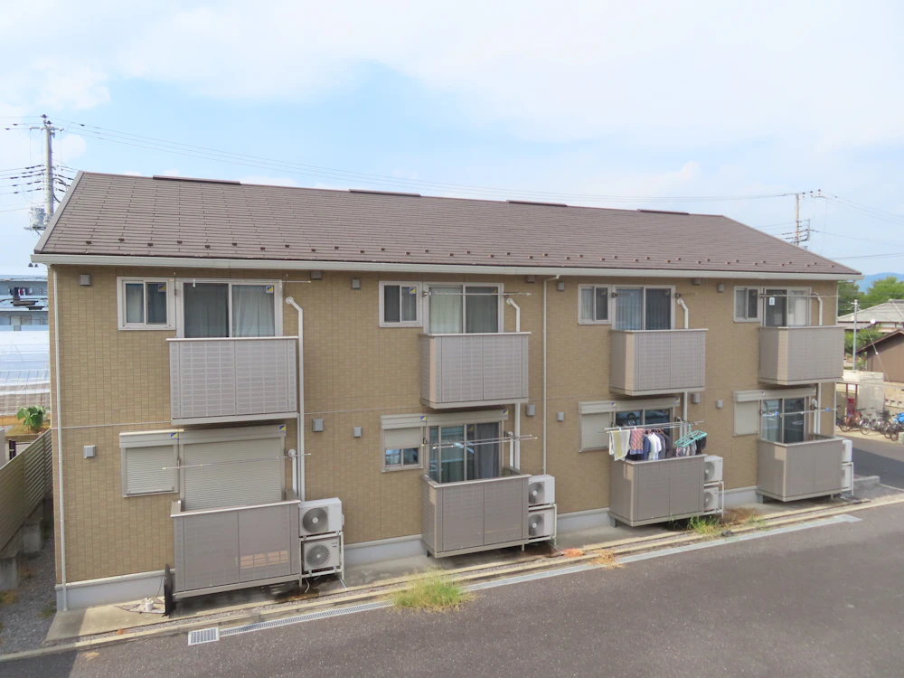 つくば市 大和ハウスのアパートの屋根・外壁クリア塗装 施工前