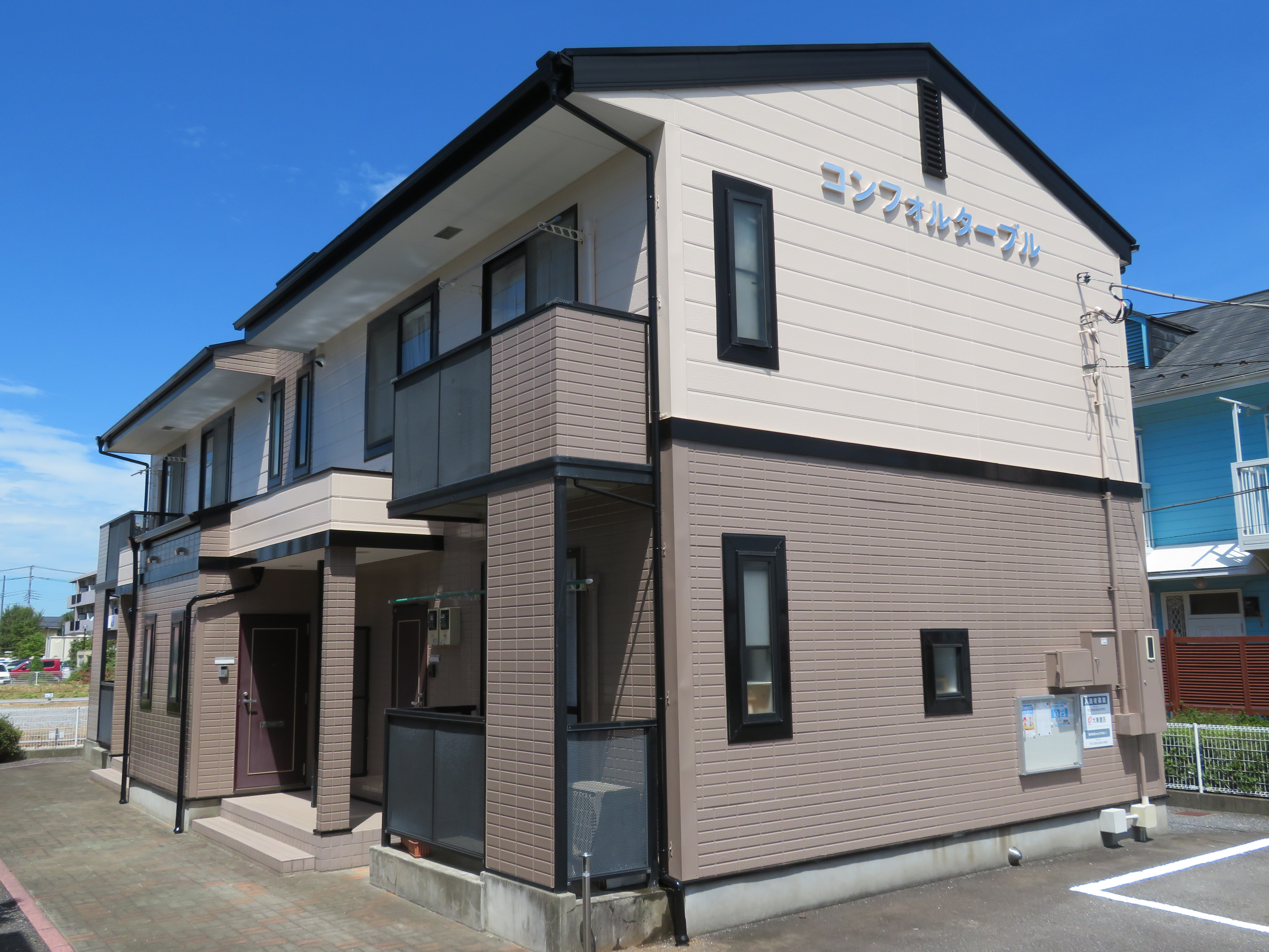 つくば市高野台 大東建託のアパートの屋根・外壁塗装