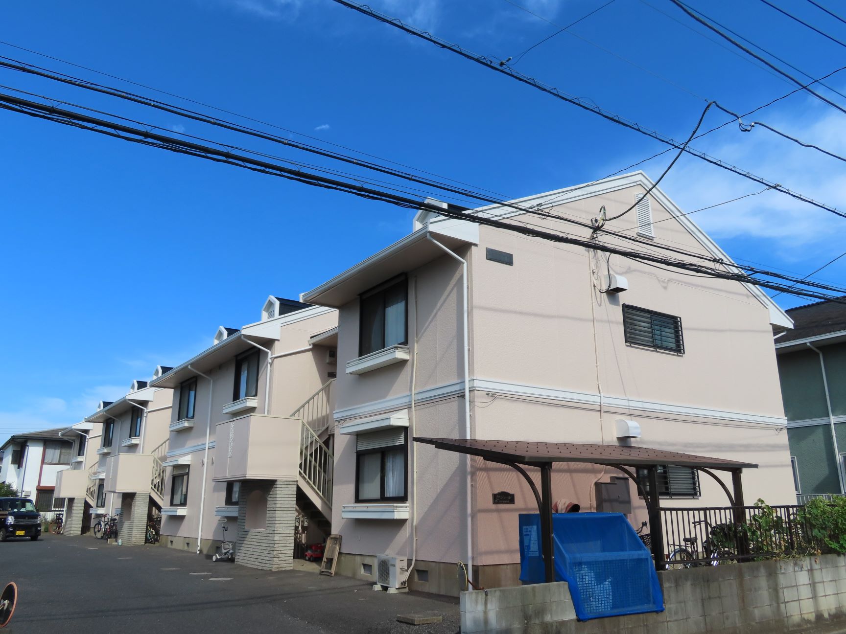 つくば市東 大和ハウスのアパートの屋根・外壁塗装