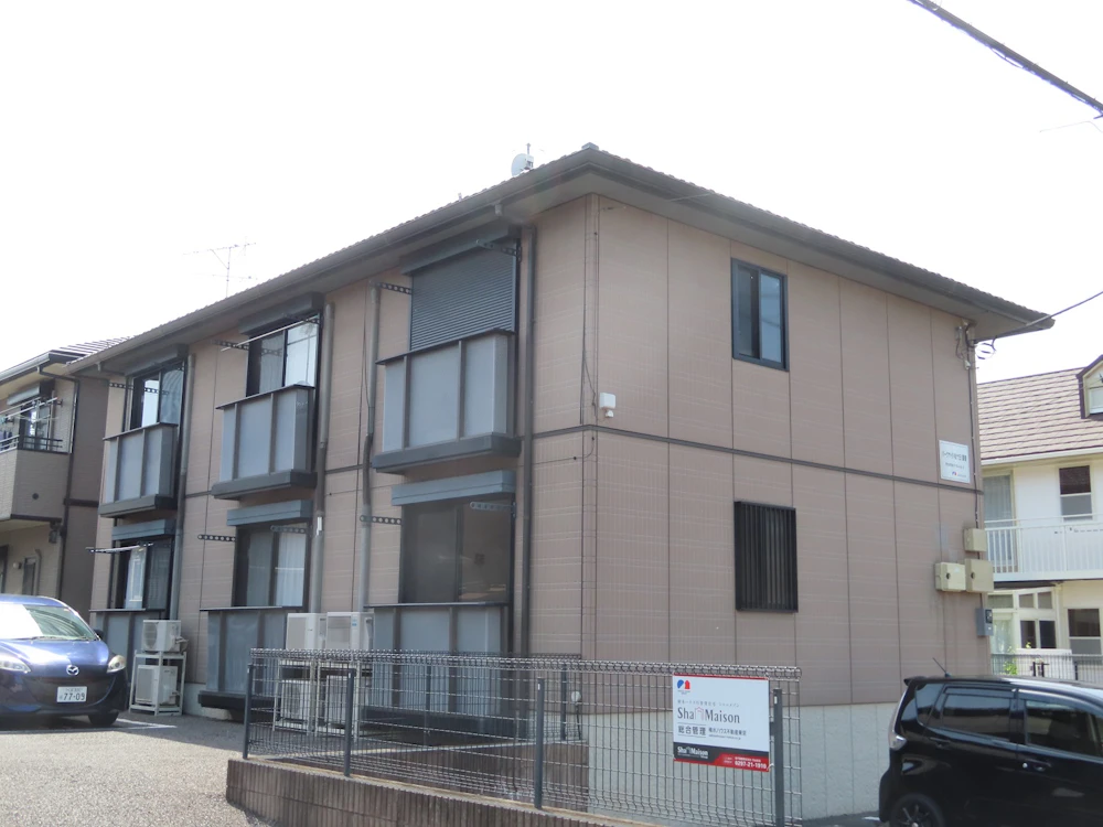 守谷市 アパートの屋根・外壁塗装 施工前