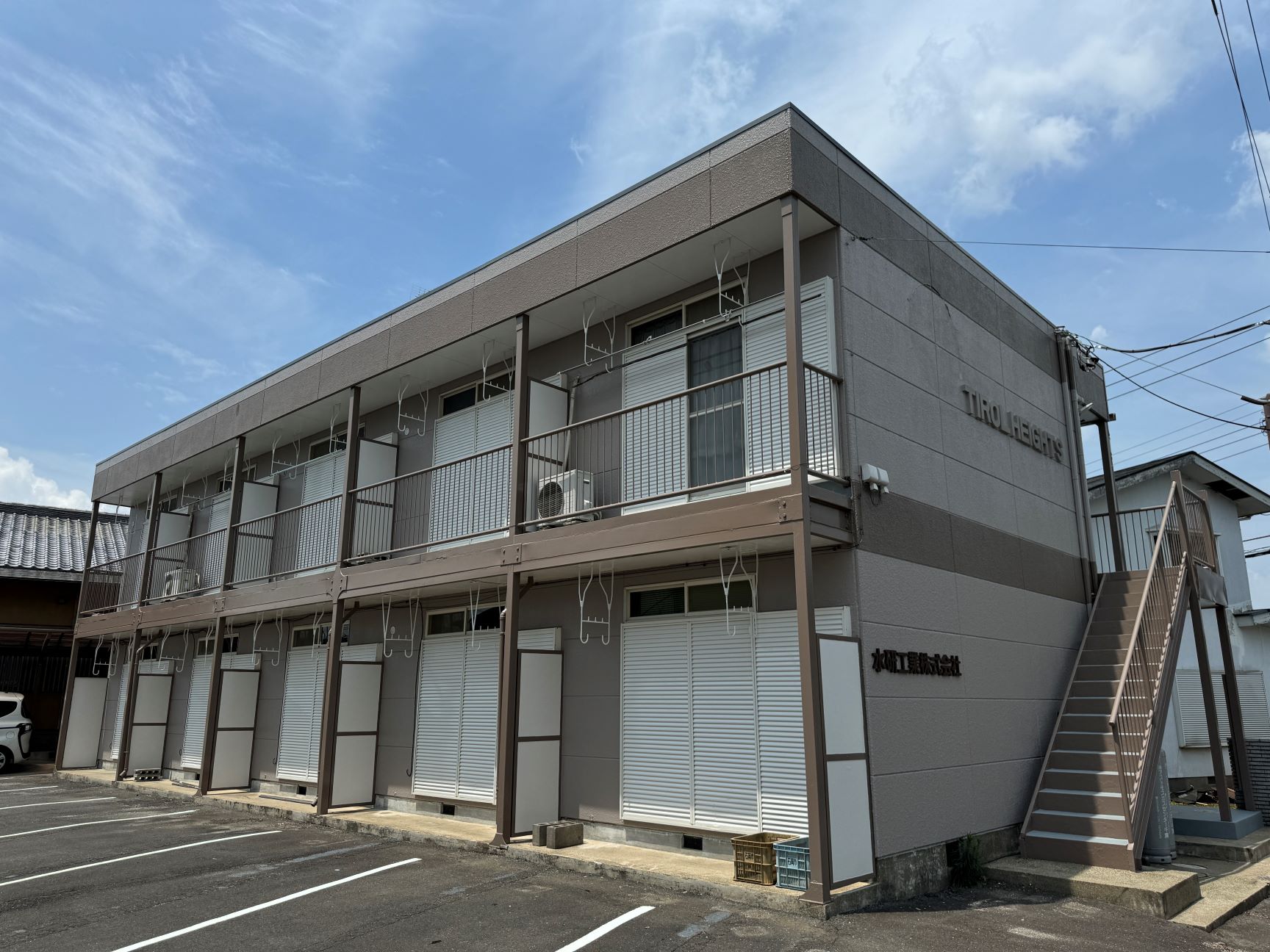 石岡市　アパートの屋根・外壁塗装