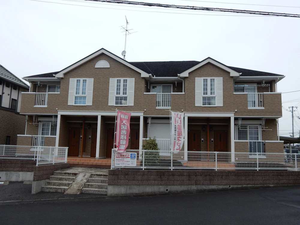 龍ケ崎市藤ヶ丘 大東建託のアパートの外壁塗装 施工前
