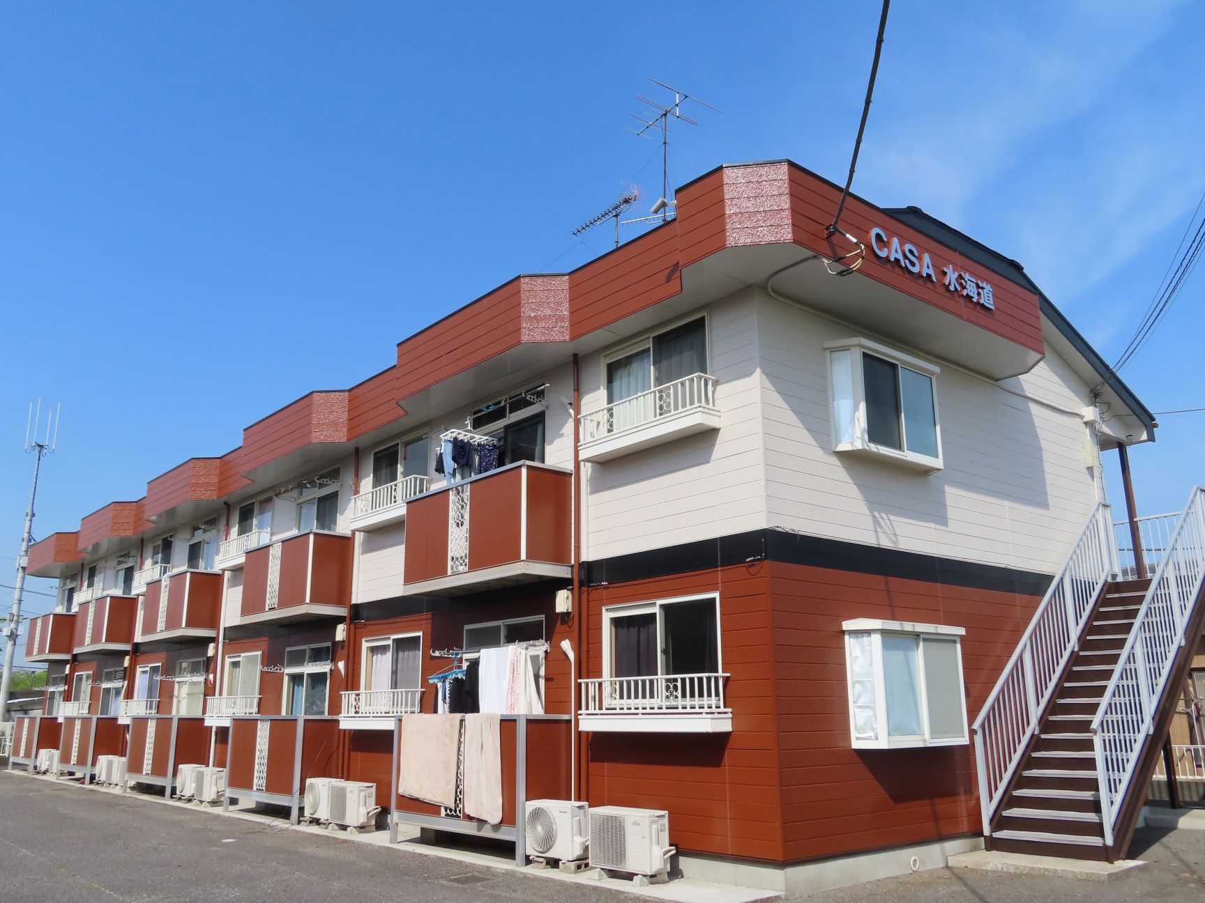 常総市 アパートの屋根・外壁塗装