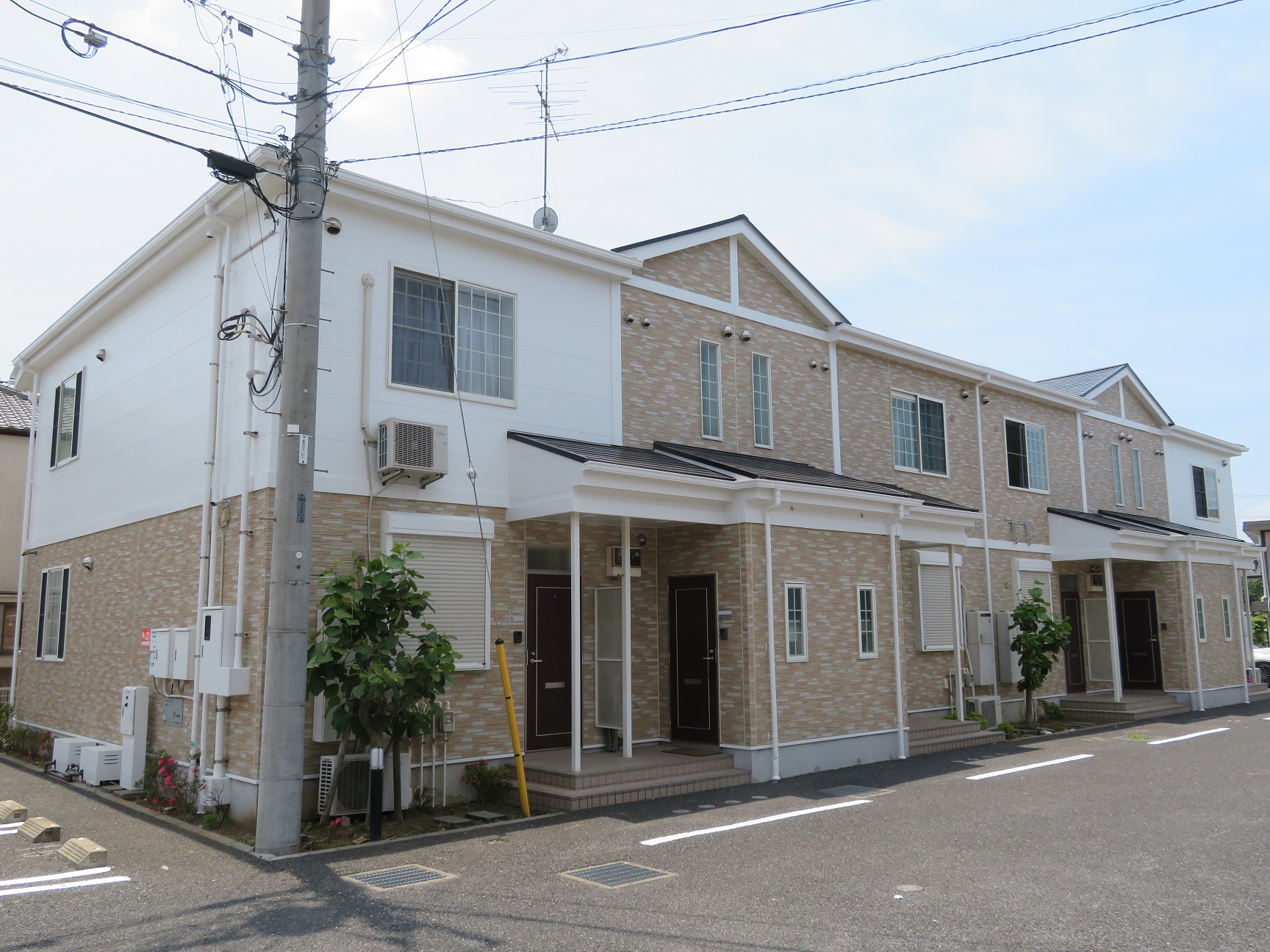 柏市 大東建託のアパートの外壁クリア塗装・塗り替え塗装