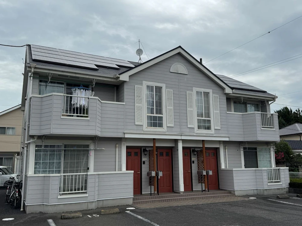 小山市 アパートの屋根・外壁塗装 施工前