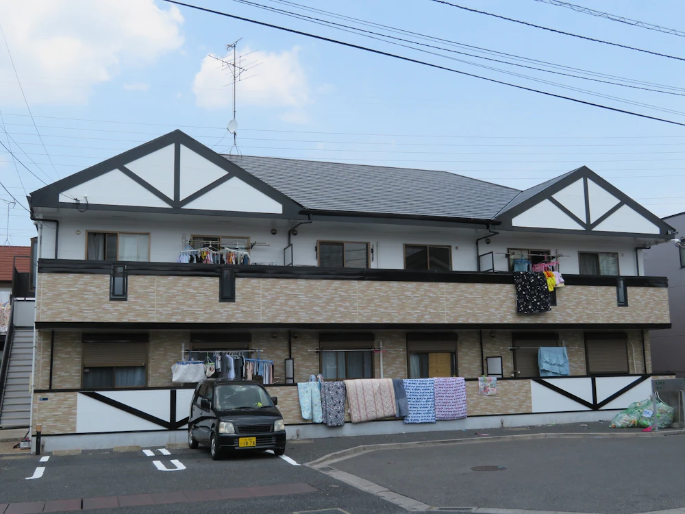 柏市 大東建託のアパートの外壁クリア塗装・塗り替え塗装（3棟同時） 施工後