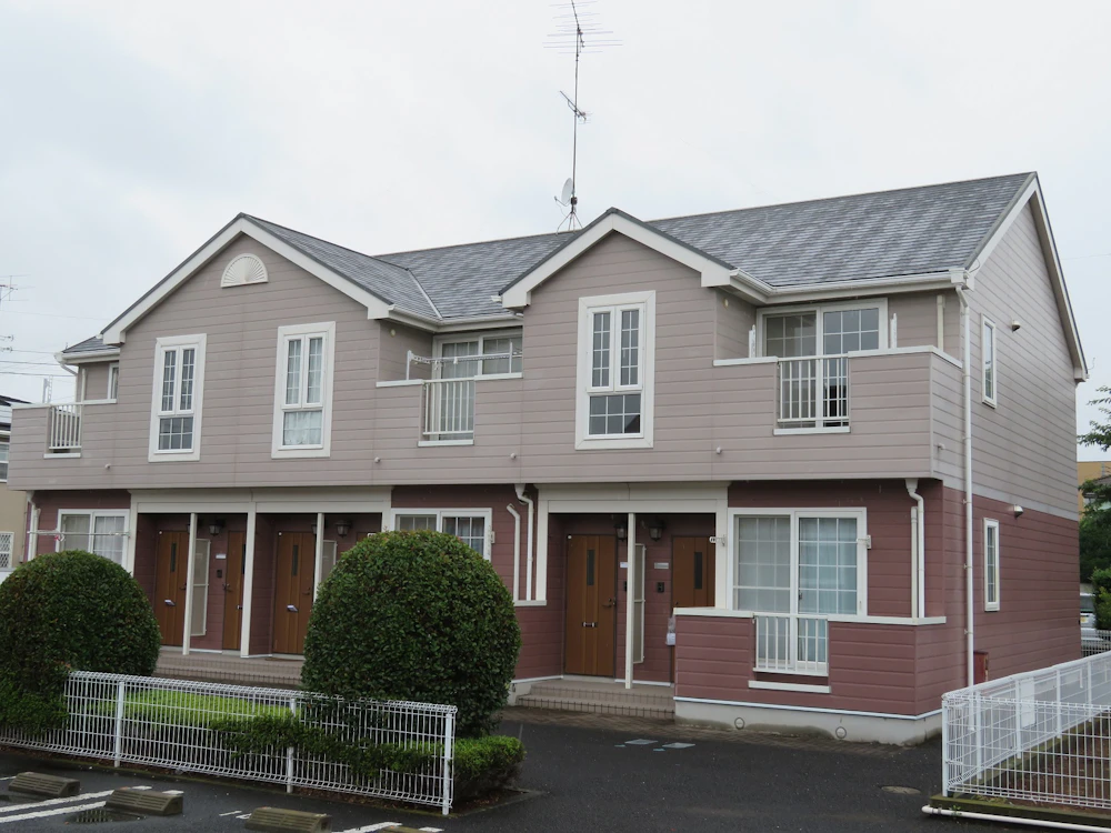 猿島郡境町 アパートの屋根・外壁塗装 施工前