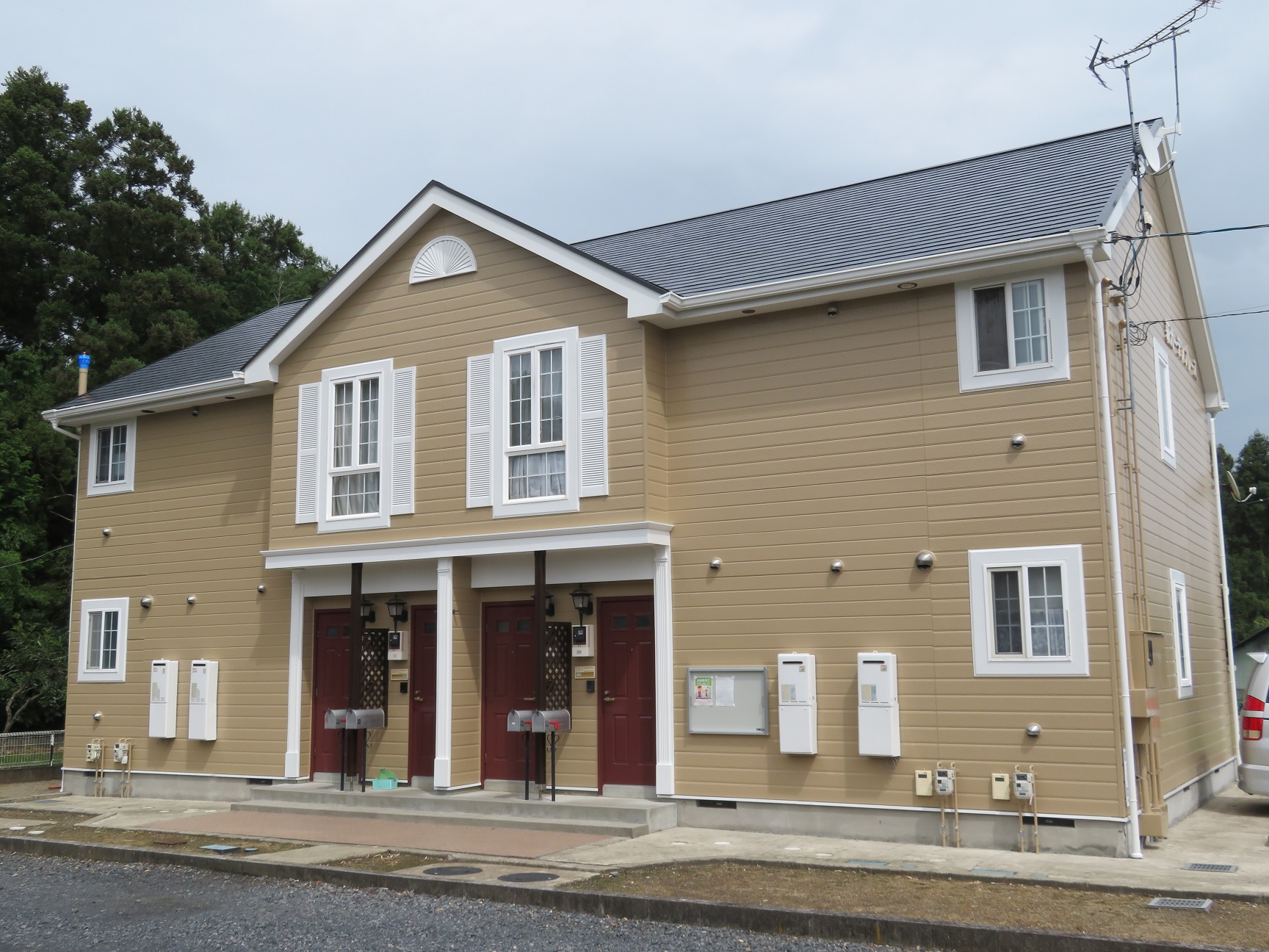 那珂市 アパートの屋根・外壁塗装