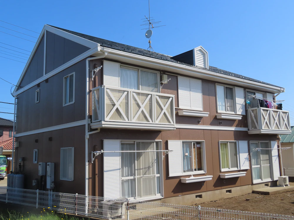 石岡市東光台 積水ハウスのアパートの屋根・外壁塗装 施工後