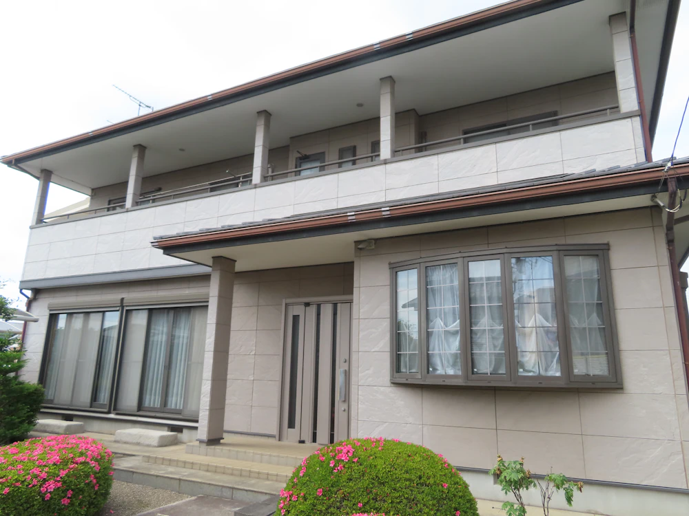 結城市 戸建ての外壁塗装 施工前