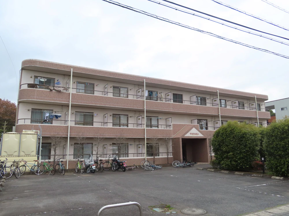 つくば市 マンションのタイル外壁のクリア塗装 施工前