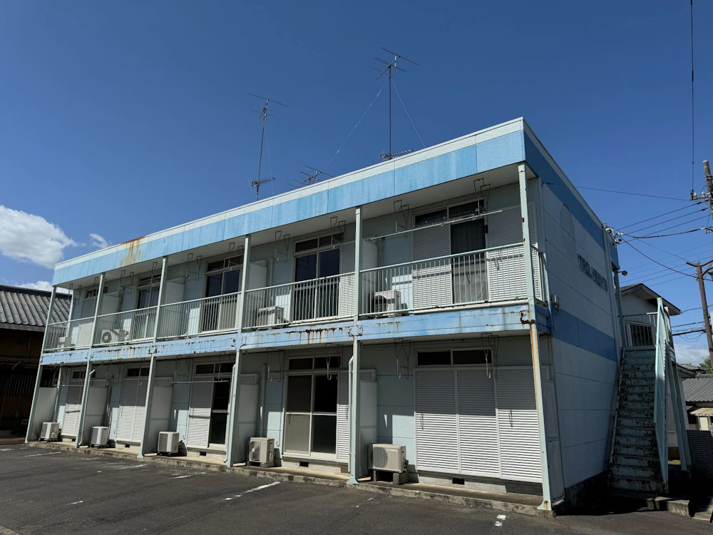 石岡市　アパートの屋根・外壁塗装 施工前