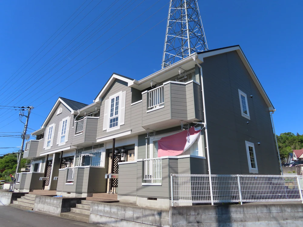 日立市 大東建託のアパートの屋根・外壁塗装・一部サイデイング交換 施工前