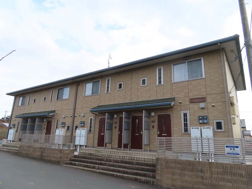 水戸市 アパートの屋根・外壁塗装 施工前