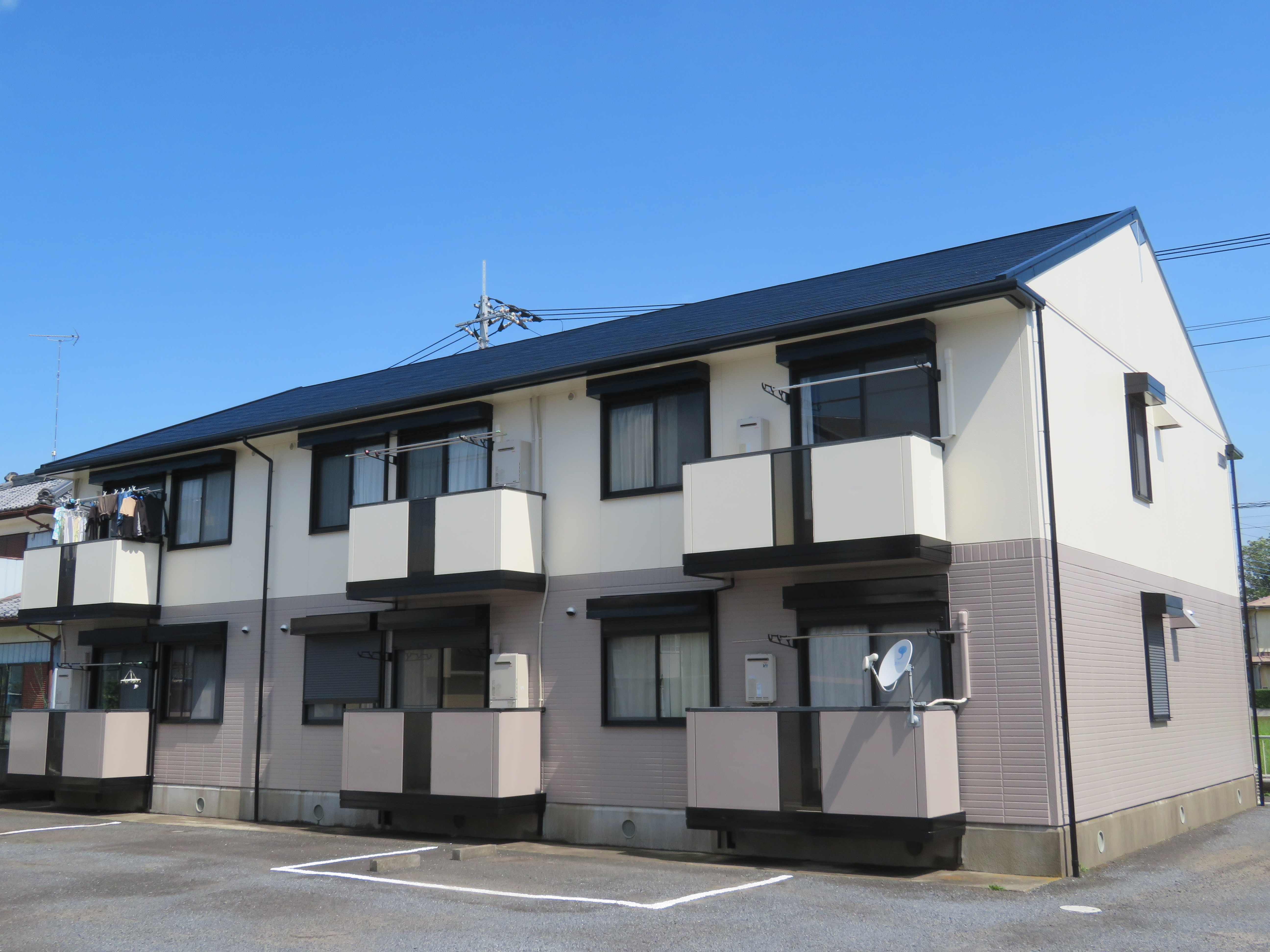つくば市花畑 大和ハウスのアパートの屋根・外壁塗装