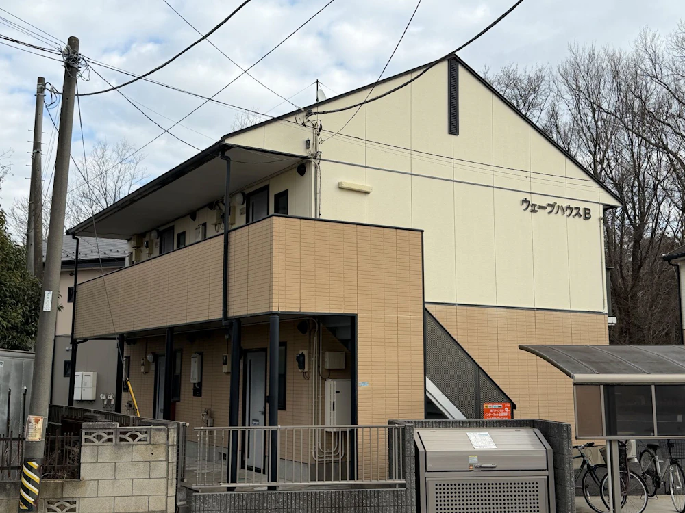 阿見町 アパートの屋根・外壁塗装 施工前