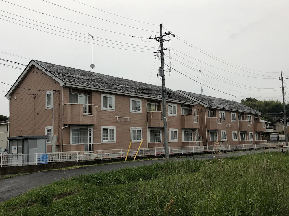 笠間市 アパートの屋根・外壁塗装 施工前