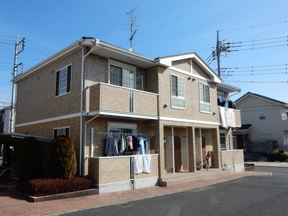 龍ケ崎市藤ヶ丘 大東建託のアパートの外壁塗装・屋根カバー工法 龍ケ崎市藤ヶ丘　大東建託のアパートの外壁塗装 施工前