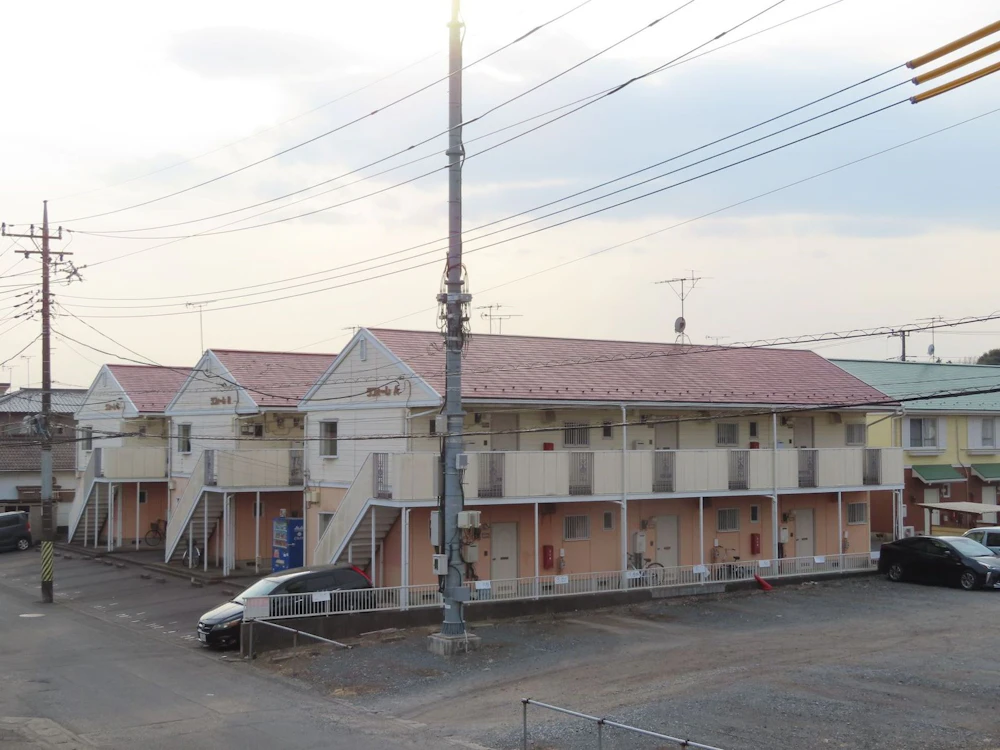 石岡市 アパートの屋根・外壁塗装 施工前
